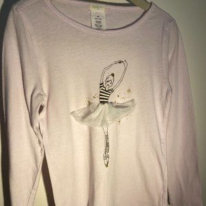 Crewcuts Baby Pink Ballerina Tee - Size 4/5